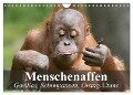 Menschenaffen. Gorillas, Schimpansen, Orang-Utans (Wandkalender 2024 DIN A4 quer), CALVENDO Monatskalender - Elisabeth Stanzer