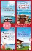 Cover-Bild zum Titel 'Ein Sommer am Chiemsee // Liebesleuchten am Bodensee // Herzklopfen am Bodensee // Die kleine Pension am Ammersee' von 'Johanna Nellon'