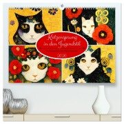 Katzensprung in den Jugendstil (hochwertiger Premium Wandkalender 2026 DIN A2 quer), Kunstdruck in Hochglanz - Anja Frost