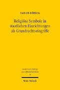 Religiöse Symbole in staatlichen Einrichtungen als Grundrechtseingriffe - Sarah Röhrig