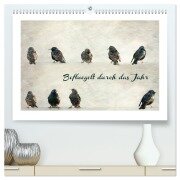 Beflügelt durch das Jahr (hochwertiger Premium Wandkalender 2025 DIN A2 quer), Kunstdruck in Hochglanz - Heike Hultsch