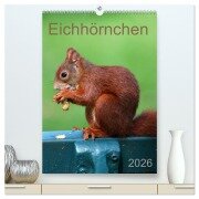 Cover-Bild zum Titel 'Eichhörnchen (hochwertiger Premium Wandkalender 2026 DIN A2 hoch), Kunstdruck in Hochglanz' von 'SchnelleWelten SchnelleWelten'