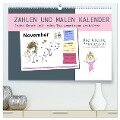 Zahlen und Malen Kalender mit der kleinen Prinzessin (hochwertiger Premium Wandkalender 2025 DIN A2 quer), Kunstdruck in Hochglanz - Steckandose Dmr