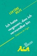 Cover-Bild zum Titel 'Ich hatte vergessen, dass ich verwundbar bin von Delphine de Vigan (Lektürehilfe)' von 'Cynthia Willocq, derQuerleser'