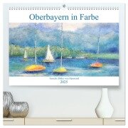 Oberbayern in Farbe - Gemalte Bilder vom Alpenrand (hochwertiger Premium Wandkalender 2025 DIN A2 quer), Kunstdruck in Hochglanz - Michaela Schimmack