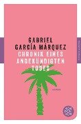 Cover-Bild zum Titel 'Chronik eines angekündigten Todes' von 'Gabriel García Márquez'