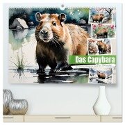 Das Capybara (hochwertiger Premium Wandkalender 2026 DIN A2 quer), Kunstdruck in Hochglanz - Steffani Lehmann