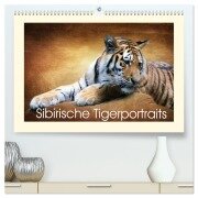 Sibirische Tigerportraits (hochwertiger Premium Wandkalender 2026 DIN A2 quer), Kunstdruck in Hochglanz - Heike Hultsch