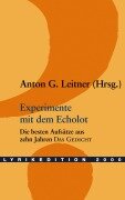 Cover-Bild zum Titel 'Experimente mit dem Echolot' von 'Anton G. Leitner'
