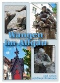 Wangen im Allgäu und seine schönen Brunnen (Wandkalender 2024 DIN A2 hoch), CALVENDO Monatskalender - Walter J. Richtsteig