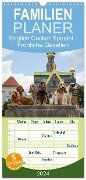 Familienplaner 2024 - English Cocker Spaniel - Fröhliche Gesellen mit 5 Spalten (Wandkalender, 21 x 45 cm) CALVENDO - Fotodesign Verena Scholze