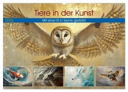 Tiere in der Kunst (Wandkalender 2025 DIN A2 quer), CALVENDO Monatskalender - Steffen Gierok-Latniak