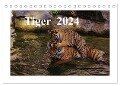 Tiger 2024 (Tischkalender 2024 DIN A5 quer), CALVENDO Monatskalender - Jörg Hennig