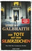 Cover-Bild zum Titel 'Der Tote mit dem Silberzeichen' von 'Robert Galbraith'