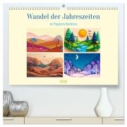 Wandel der Jahreszeiten in Papierschichten (hochwertiger Premium Wandkalender 2026 DIN A2 quer), Kunstdruck in Hochglanz - Werner Braun