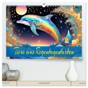 Tiere aus Regenbogenfarben (hochwertiger Premium Wandkalender 2026 DIN A2 quer), Kunstdruck in Hochglanz - Dusanka Djeric