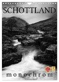 Schottland Monochrom (Wandkalender 2025 DIN A4 hoch), CALVENDO Monatskalender - Martina Cross