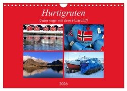 Hurtigruten - Unterwegs mit dem Postschiff (Wandkalender 2026 DIN A4 quer), CALVENDO Monatskalender - Pia Thauwald