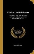 Kritiker Und Kritikaster - Adolf Bartels