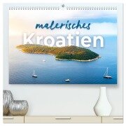 Malerisches Kroatien (hochwertiger Premium Wandkalender 2026 DIN A2 quer), Kunstdruck in Hochglanz - Happy Monkey