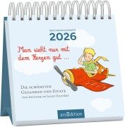 Cover-Bild zum Titel 'Mini-Wochenkalender Man sieht nur mit dem Herzen gut ... 2026' von 'Antoine de Saint-Exupéry'