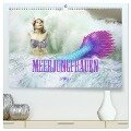 Meerjungfrauen - Artwork (hochwertiger Premium Wandkalender 2024 DIN A2 quer), Kunstdruck in Hochglanz - Liselotte Brunner-Klaus