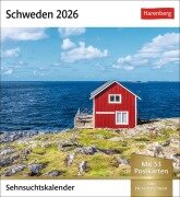 Cover-Bild zum Titel 'Schweden Sehnsuchtskalender 2026 - Wochenkalender mit 53 Postkarten' von ''