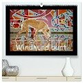 Windhund bunt (hochwertiger Premium Wandkalender 2024 DIN A2 quer), Kunstdruck in Hochglanz - Kathrin Köntopp