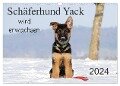 Schäferhund Yack wird erwachsen (Wandkalender 2024 DIN A3 quer), CALVENDO Monatskalender - Petra Schiller