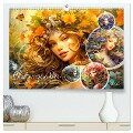 Blütenzauber - Farbenfrohe Illustrationen der Göttin Flora (hochwertiger Premium Wandkalender 2025 DIN A2 quer), Kunstdruck in Hochglanz - Anja Frost