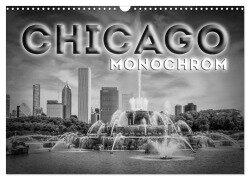 CHICAGO Monochrom (Wandkalender 2025 DIN A3 quer), CALVENDO Monatskalender - Melanie Viola