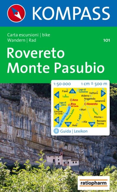 KOMPASS Wanderkarte 101 Rovereto - Monte Pasubio - 