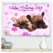 Cover-Bild zum Titel 'Süße Träume 2026 - schlafende Hundewelpen (hochwertiger Premium Wandkalender 2026 DIN A2 quer), Kunstdruck in Hochglanz' von 'Jeanette Hutfluss'