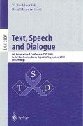 Text, Speech and Dialogue - 