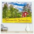 Sehnsucht Schweden - Elche, Natur und Urlaubsträume (hochwertiger Premium Wandkalender 2024 DIN A2 quer), Kunstdruck in Hochglanz - Stefan Sattler