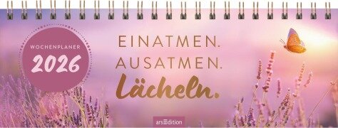 Cover-Bild zum Titel 'Tischkalender Einatmen. Ausatmen. Lächeln. 2026' von ''