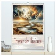 Treppen der Illusionen (hochwertiger Premium Wandkalender 2026 DIN A2 hoch), Kunstdruck in Hochglanz - Dusanka Djeric