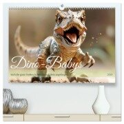 Dino-Babys (hochwertiger Premium Wandkalender 2026 DIN A2 quer), Kunstdruck in Hochglanz - Daniela Tapper