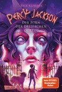 Cover-Bild zum Titel 'Percy Jackson 7: Der Zorn der dreifachen Göttin' von 'Rick Riordan'
