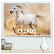 Pferde ¿ Araber im Wüstensand (hochwertiger Premium Wandkalender 2025 DIN A2 quer), Kunstdruck in Hochglanz - Elisabeth Stanzer