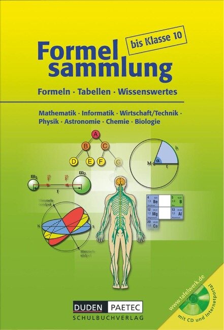 Formelsammlung bis Klasse 10 mit CD-ROM - Uwe Bahro, Frank-Michael Becker, Lutz Engelmann, Christine Ernst, Sonja Huster