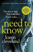 Cover-Bild zum Titel 'Need To Know' von 'Karen Cleveland'