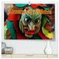 Alemannische Masken (hochwertiger Premium Wandkalender 2025 DIN A2 quer), Kunstdruck in Hochglanz - Ingo Laue