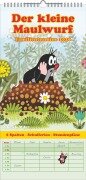 N NEUMANNVERLAGE - Der kleine Maulwurf 2026 Familienplaner, 22x45cm, Familienkalender mit 5 Spalten für Termine und Notizen, schöne Abbildungen, Stundenpläne, Schulferien und deutsches Kalendarium - 