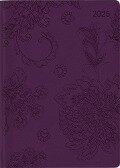 Ladytimer Deluxe Purple 2025 - Taschen-Kalender A6 (10,7x15,2 cm) - Tucson Einband - mit Motivprägung - Weekly - 128 Seiten - Alpha Edition - 