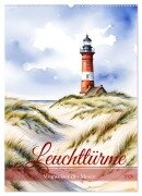 Leuchttürme, Wegweiser der Meere (Wandkalender 2026 DIN A2 hoch), CALVENDO Monatskalender - Claudia Kleemann