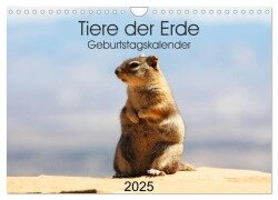 Tiere der Erde Geburtstagskalender (Wandkalender 2025 DIN A4 quer), CALVENDO Monatskalender - Denise Graupner