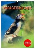 Papageitaucher Monatsplaner (Wandkalender 2025 DIN A2 hoch), CALVENDO Monatskalender - Carola Vahldiek