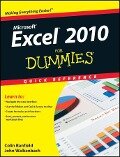 Excel 2010 For Dummies Quick Reference - Colin Banfield, John Walkenbach