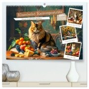 Klassische Katzenporträts - Katzen in opulenten Stillleben (hochwertiger Premium Wandkalender 2026 DIN A2 quer), Kunstdruck in Hochglanz - Anja Frost